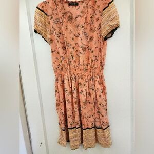 Floral Peach Mini Dress